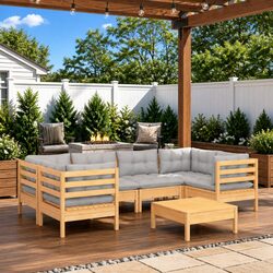 Transform Your Outdoor Space with 7-Piece Lounge Set