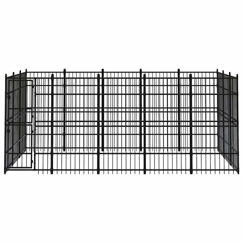 Dog Kennel Large Steel Bar Construction Secure Outdoor Run Exercise Enclosure