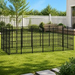 Spacious Outdoor Dog Kennel for Safe Exercise and Play