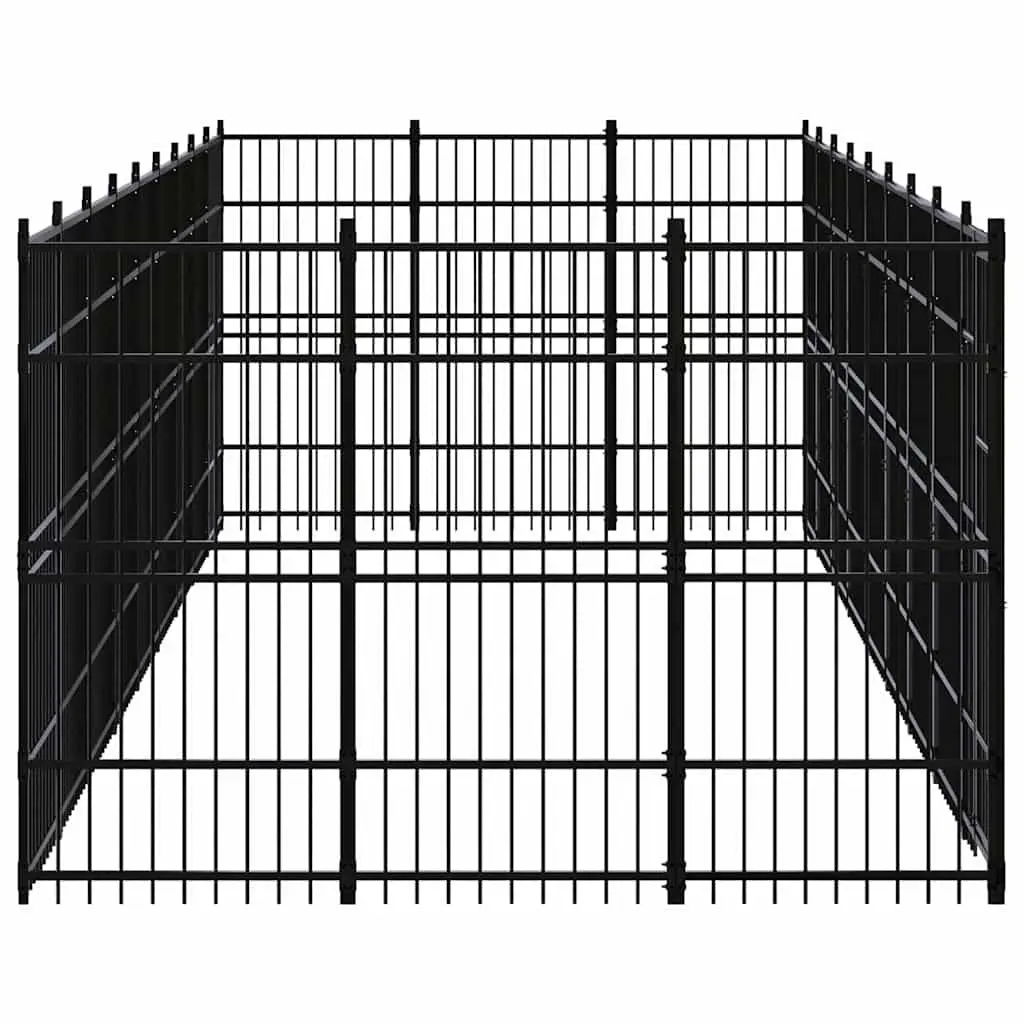 Dog Kennel Outdoor Steel Enclosure 24.88 m² Exercise Run Play Pen Lockable Door