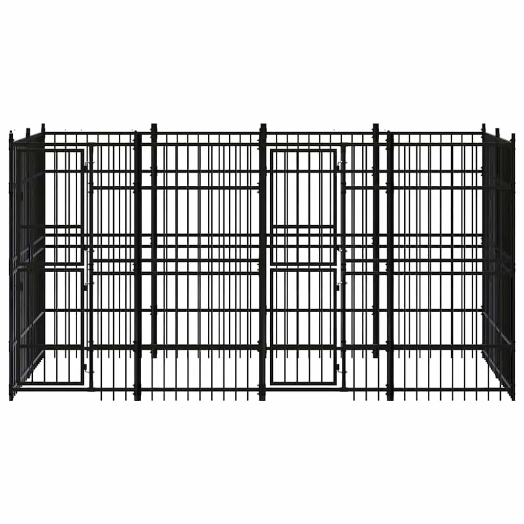 Dog Kennel Outdoor Run Steel Enclosure Play Yard Safety Barrier