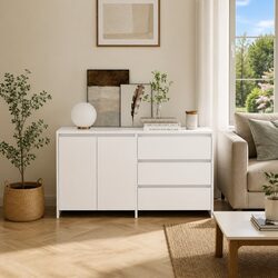 Enhance Your Space with a 2 Piece White Sideboard Set