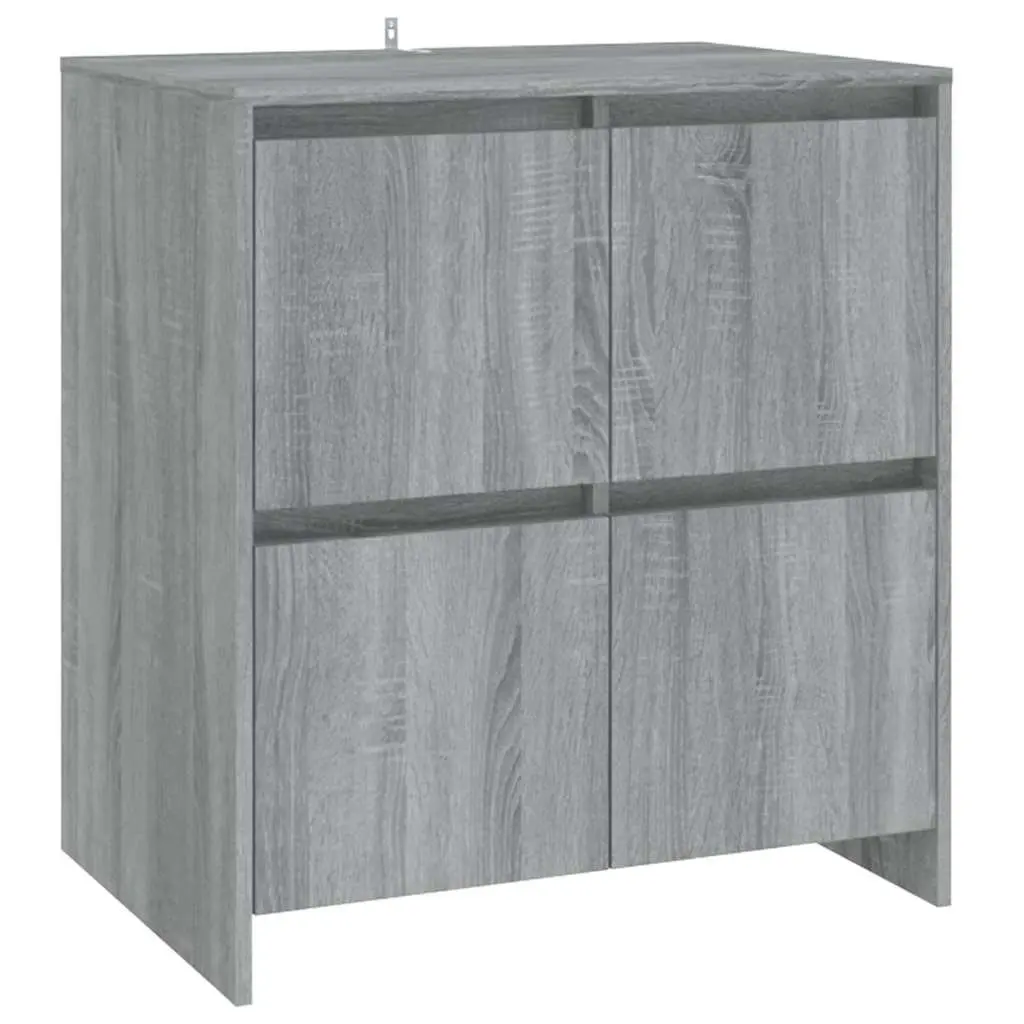 Sideboard 2 Piece Grey Storage Cabinet Buffet Furniture Decor Display Unit