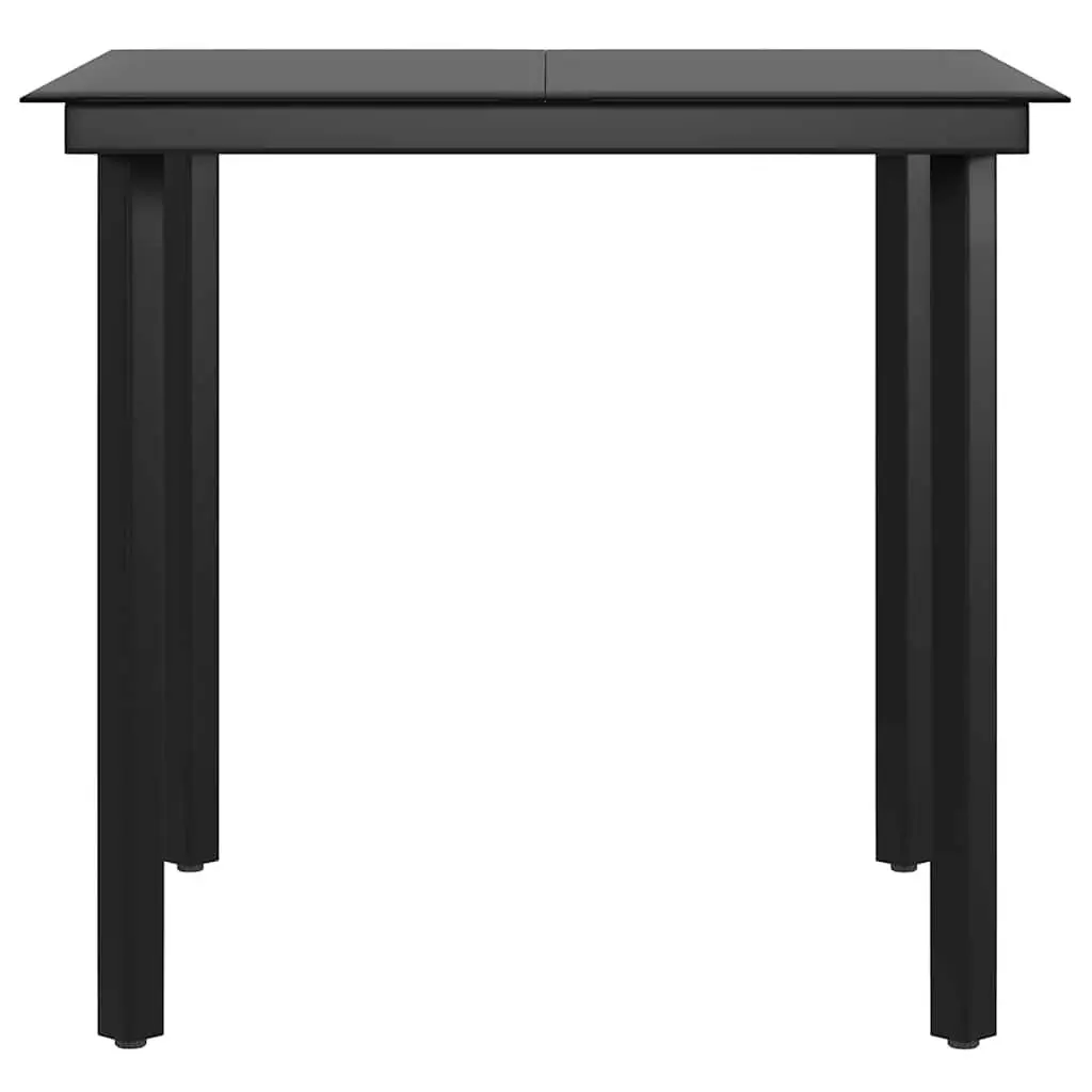 OutdoorDiningSet3PieceTablewithCushionsWaterResistantPERattanBrownBlack