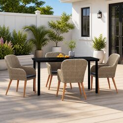 Outdoor 5 Piece Dining Set for Garden and Patio
