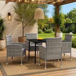 Enhance Your Outdoors with a 5 Piece Anthracite Dining Set