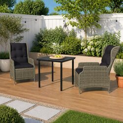 Elevate Your Outdoor Dining with 3-Piece Brown Set