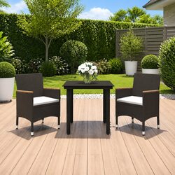 Elevate Your Outdoors with a 3 Piece Black Dining Set