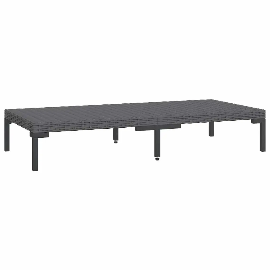 7 Piece Garden Lounge Set Outdoor Patio Furniture with Cushions Poly Rattan Grey