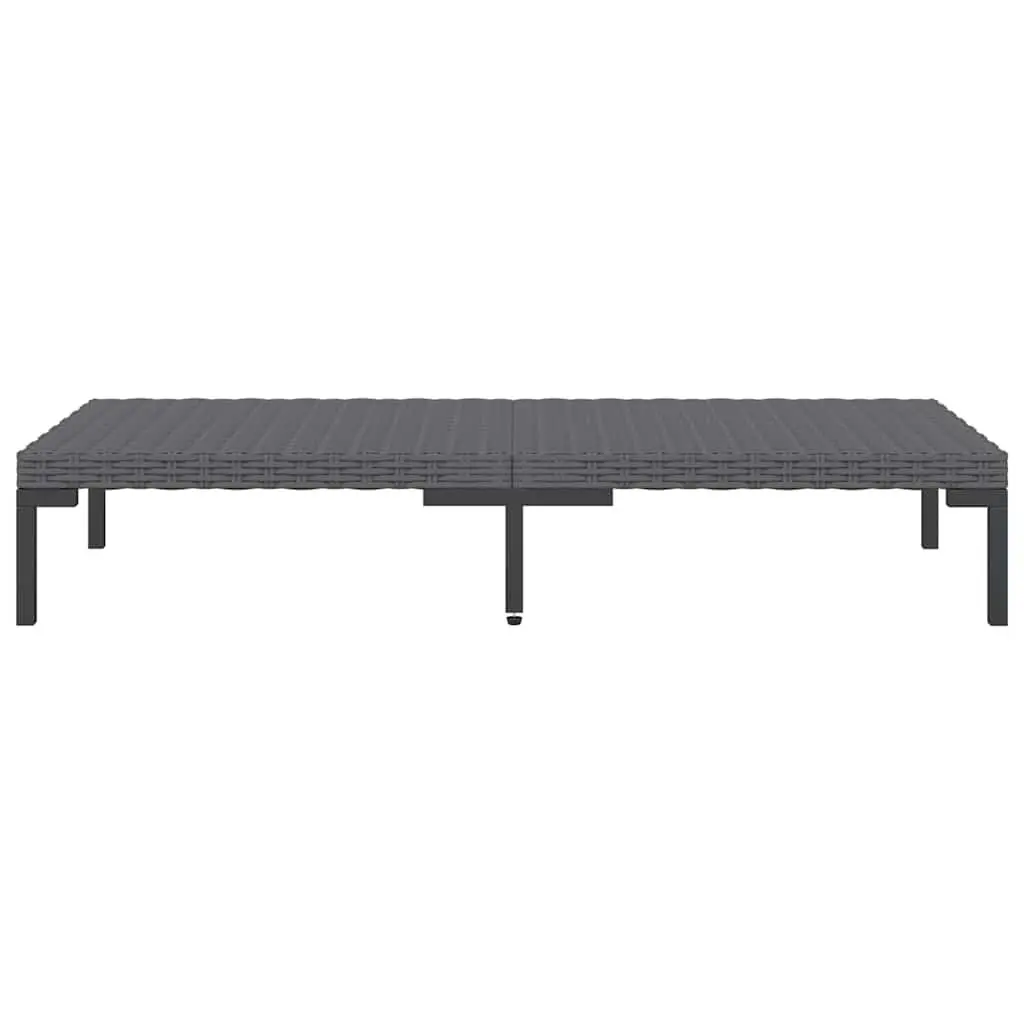 7 Piece Garden Lounge Set Outdoor Patio Furniture with Cushions Poly Rattan Grey