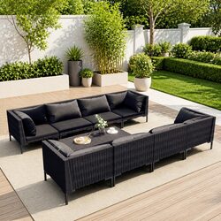 Enhance Your Outdoor Space with a 9 Piece Grey Lounge Set