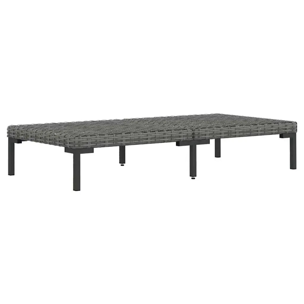 4 Piece Garden Lounge Set Outdoor Patio Furniture Grey Cushions Weather Resistant Poly Rattan