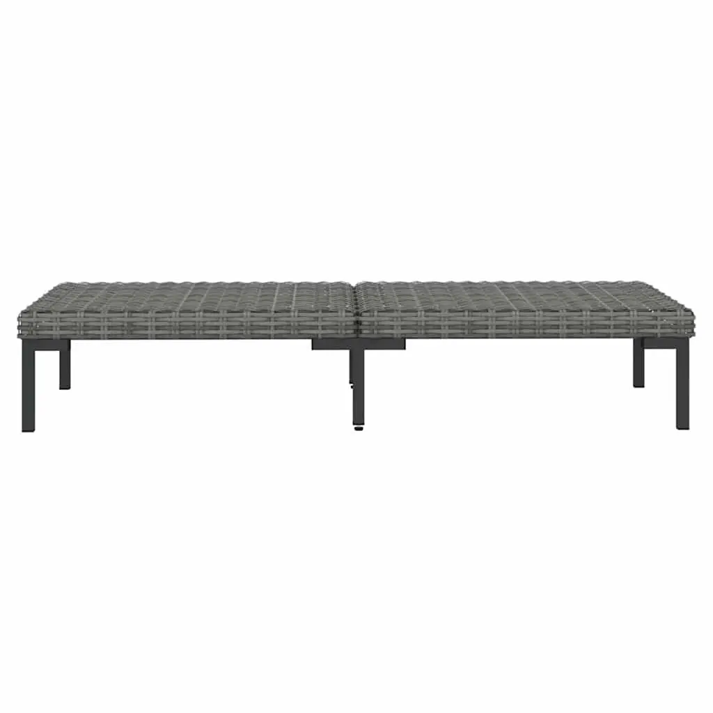 4 Piece Garden Lounge Set Outdoor Patio Furniture Grey Cushions Weather Resistant Poly Rattan