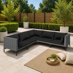 Comfortable 5-Piece Patio Furniture Set in Grey