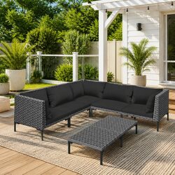 Enhance Your Outdoor Space with 6-Piece Lounge Set