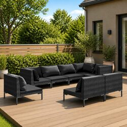Enhance Your Outdoor Space with 8 Piece Garden Lounge Set