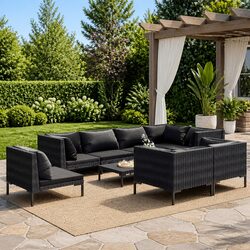 Enhance Your Outdoor Space with a 9-Piece Lounge Set