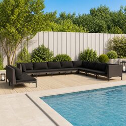 Elevate Your Outdoors with 10-Piece Garden Lounge Set