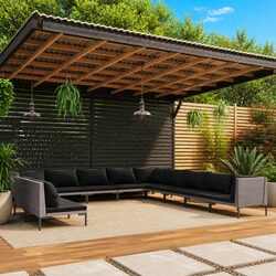 Enhance Your Outdoor Living with 11-Piece Lounge Set