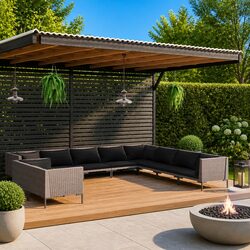 Enhance Your Outdoor Space with a 10-Piece Lounge Set