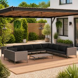 Elevate Your Outdoor Space with 11-Piece Lounge Set