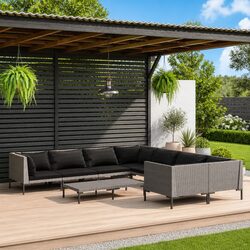 Enhance Your Outdoor Space with a 9-Piece Lounge Set