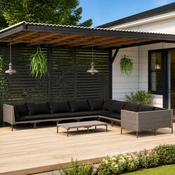 10-Piece Patio Lounge Set for a Stylish Outdoor Retreat