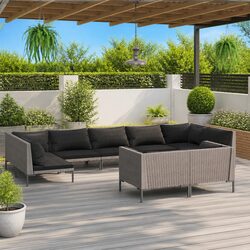 Enhance Your Outdoor Space with 9-Piece Lounge Set
