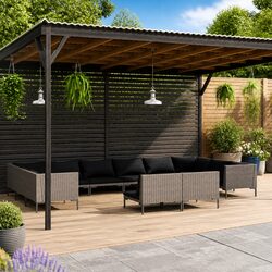 Enhance Your Outdoor Space with 12-Piece Lounge Set