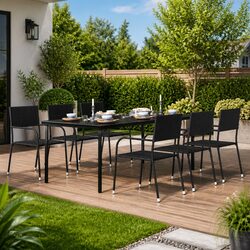 Elevate Your Outdoor Space with a Black Glass Dining Table
