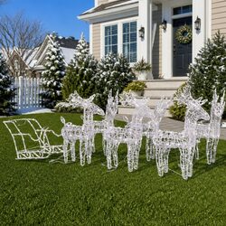 Enhance Your Holidays with This Lighted Reindeer Sleigh