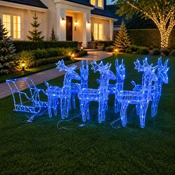 Transform Your Outdoor Decor with Reindeer Sleigh Lights