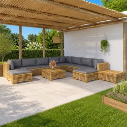 Elevate Your Outdoor Space with 12-Piece Garden Lounge Set