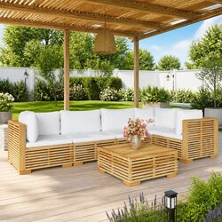 Enhance Your Outdoor Space with This 6-Piece Lounge Set