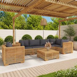 7 Piece Garden Lounge Set with Cushions Outdoor Furniture Patio Sofa Chair
