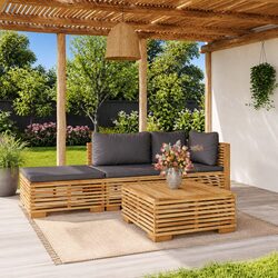 Enhance Your Patio with This Stylish Garden Lounge Set