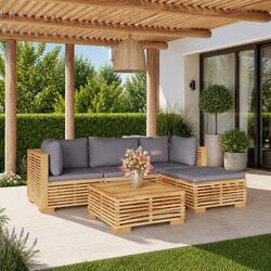 Enhance Your Outdoor Space with a 5-Piece Lounge Set