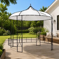 Outdoor Round Gazebo 300cm with Vented Canopy for Parties