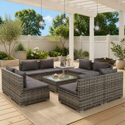 Transform Your Outdoor Space with 9 Piece Lounge Set