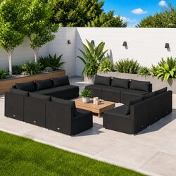 Enhance Your Outdoor Living with a 12-Piece Lounge Set