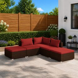 Transform Your Patio with this 5-Piece Garden Lounge Set