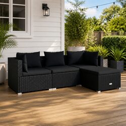Transform Your Outdoor Space with 4-Piece Lounge Set