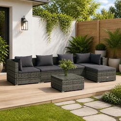 Enhance Your Outdoor Space with 6 Piece Garden Lounge Set