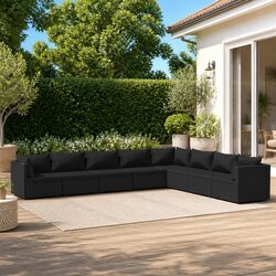 8-Piece Modular Garden Lounge Set for Outdoor Relaxation