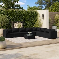 Transform Your Outdoor Space with 9-Piece Lounge Set