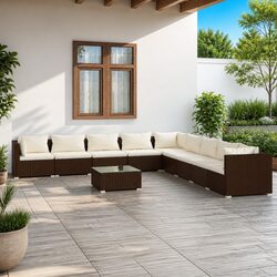 Enhance Your Outdoor Space with a 10-Piece Lounge Set