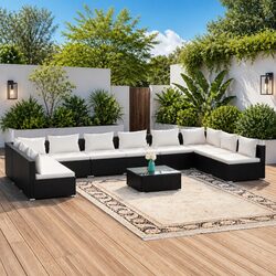 Elevate Your Outdoor Space with 11-Piece Lounge Set