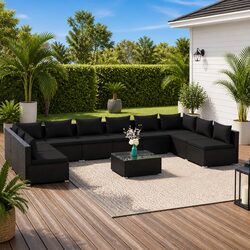 Outdoor 11-Piece Lounge Set for Stylish Entertaining