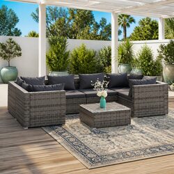 Transform Your Outdoor Space with This 7 Piece Lounge Set