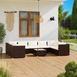 Enhance Your Outdoor Space with 10-Piece Lounge Set